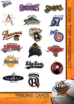 2005 MultiAd Pacific Coast League Top Prospects #1 Checklist Front