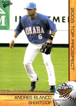 2005 MultiAd Pacific Coast League Top Prospects #6 Andres Blanco Front