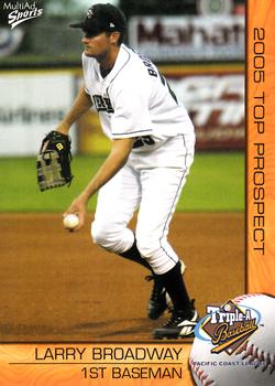 2005 MultiAd Pacific Coast League Top Prospects #8 Larry Broadway Front