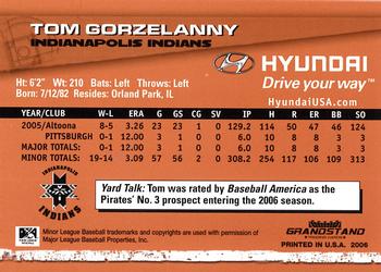 2006 Grandstand Hyundai Triple-A Legends - Series 1 #NNO Tom Gorzelanny Back