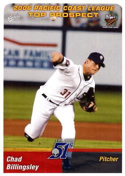 2006 MultiAd Pacific Coast League Top Prospects #9 Chad Billingsley Front
