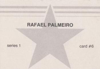1988 Red Stars Series 1 (unlicensed) #6 Rafael Palmeiro Back