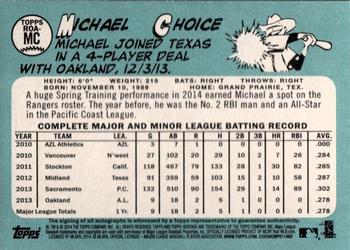 2014 Topps Heritage - Real One Autographs #ROA-MC Michael Choice Back