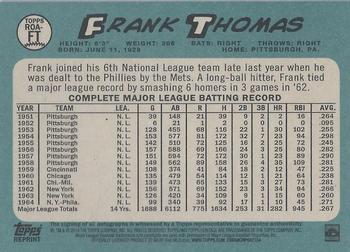 2014 Topps Heritage - Real One Autographs #ROA-FT Frank Thomas Back