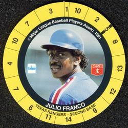 1991 Cadaco Discs #NNO Julio Franco Front