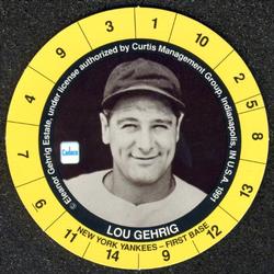 1991 Cadaco Discs #NNO Lou Gehrig Front