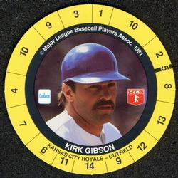 1991 Cadaco Discs #NNO Kirk Gibson Front