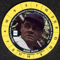 1991 Cadaco Discs #NNO Babe Ruth Front