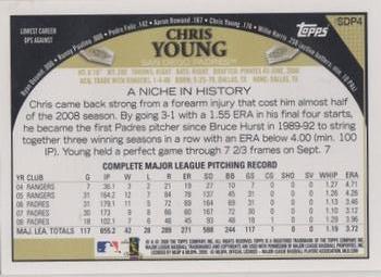 2009 Topps San Diego Padres #SDP4 Chris Young Back