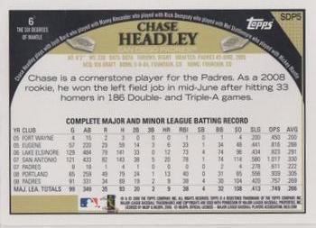 2009 Topps San Diego Padres #SDP5 Chase Headley Back