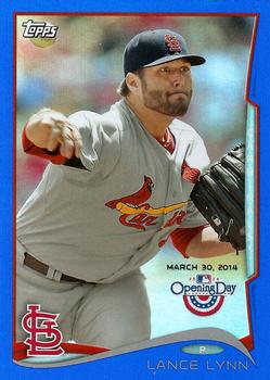 2014 Topps Opening Day - Blue #123 Lance Lynn Front