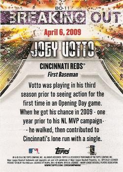 2014 Topps Opening Day - Breaking Out #BO-11 Joey Votto Back