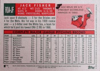 2008 Topps Heritage - Real One Autographs #ROA-JF Jack Fisher Back