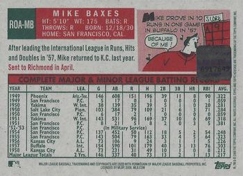 2008 Topps Heritage - Real One Autographs #ROA-MB Mike Baxes Back