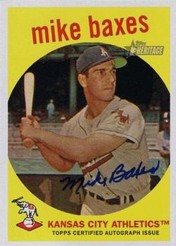 2008 Topps Heritage - Real One Autographs #ROA-MB Mike Baxes Front