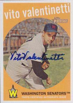 2008 Topps Heritage - Real One Autographs #ROA-VV Vito Valentinetti Front