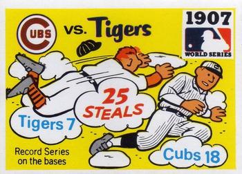 1971 Fleer World Series (Black Backs) #5 1907 - Cubs vs. Tigers Front