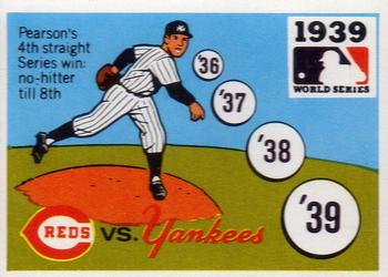 1971 Fleer World Series (Black Backs) #37 1939 - Reds vs. Yankees - Monte Pearson Front