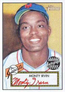 2001 Topps Heritage - Autographs Red Ink #THA-MI Monte Irvin Front