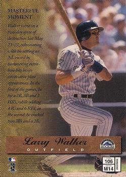 1997 Finest #106 Larry Walker Back