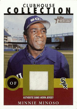 2001 Topps Heritage - Clubhouse Collection Relics #THCC-MM Minnie Minoso Front