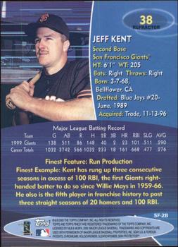 2000 Finest - Refractors #38 Jeff Kent Back