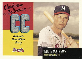 2002 Topps Heritage - Clubhouse Collection #CC-EM Eddie Mathews Front