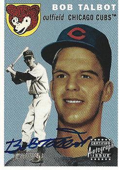 2003 Topps Heritage - Real One Autographs #RO-BT Bob Talbot Front