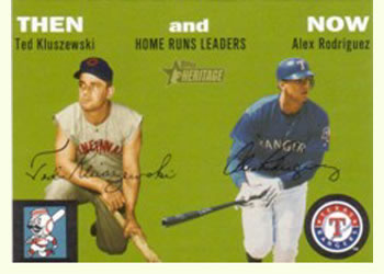 2003 Topps Heritage - Then and Now #TN1 Ted Kluszewski / Alex Rodriguez Front