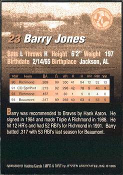 1995 SplitSecond Abilene Prairie Dogs #14 Barry Jones Back