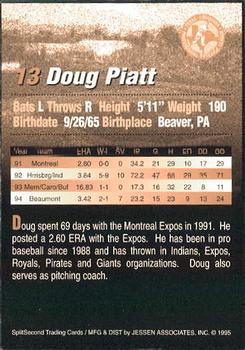 1995 SplitSecond Abilene Prairie Dogs #18 Doug Piatt Back