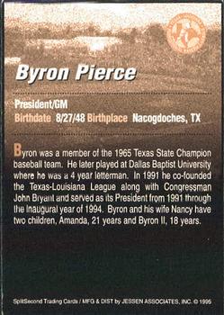 1995 SplitSecond Abilene Prairie Dogs #19 Byron Pierce Back