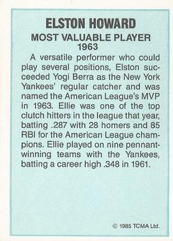 1985 TCMA Most Valuable Players American League #NNO Elston Howard Back