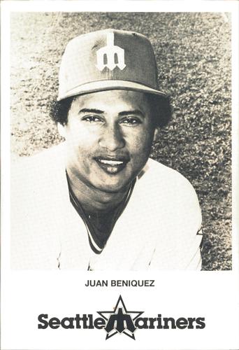 1980 Seattle Mariners Postcards #NNO Juan Beniquez Front