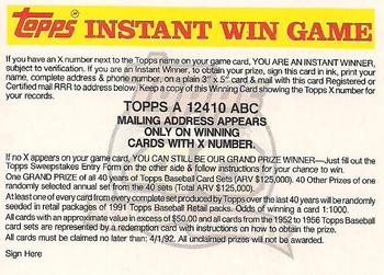 1991 Topps - Instant Win Game #NNO Instant Win Game A Front