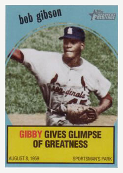2008 Topps Heritage - Baseball Flashbacks #BF5 Bob Gibson Front