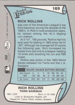 1989 Pacific Legends II #169 Rich Rollins Back