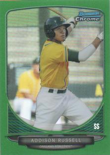 2013 Bowman Chrome Mini - Green Refractors #150 Addison Russell Front