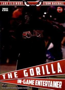 2011 Grandstand Lake Elsinore Storm #NNO The Gorilla Front
