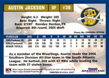 2007 Grandstand Charleston RiverDogs #NNO Austin Jackson Back