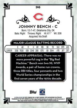 2014 Topps Museum Collection - Copper #96 Johnny Bench Back