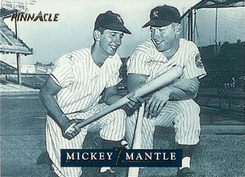 1992 Pinnacle Mickey Mantle #26 Mick & Billy Front