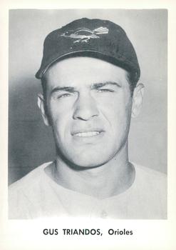 1957 Jay Publishing Baltimore Orioles Set A 5x7 #NNO Gus Triandos Front