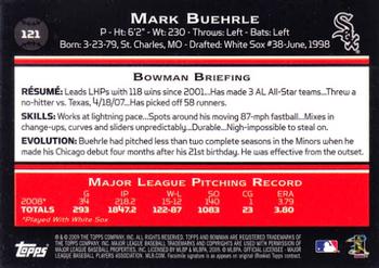 2009 Bowman #121 Mark Buehrle Back