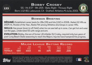 2009 Bowman #133 Bobby Crosby Back