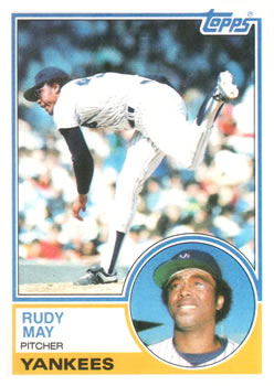 1983 Topps #408 Rudy May Front
