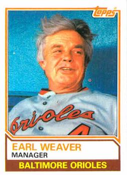 1983 Topps #426 Earl Weaver Front