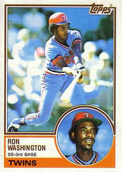 1983 Topps #458 Ron Washington Front