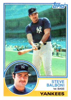 1983 Topps #8 Steve Balboni Front