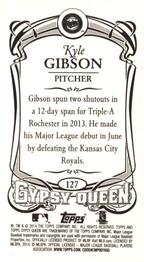 2014 Topps Gypsy Queen - Mini #127 Kyle Gibson Back